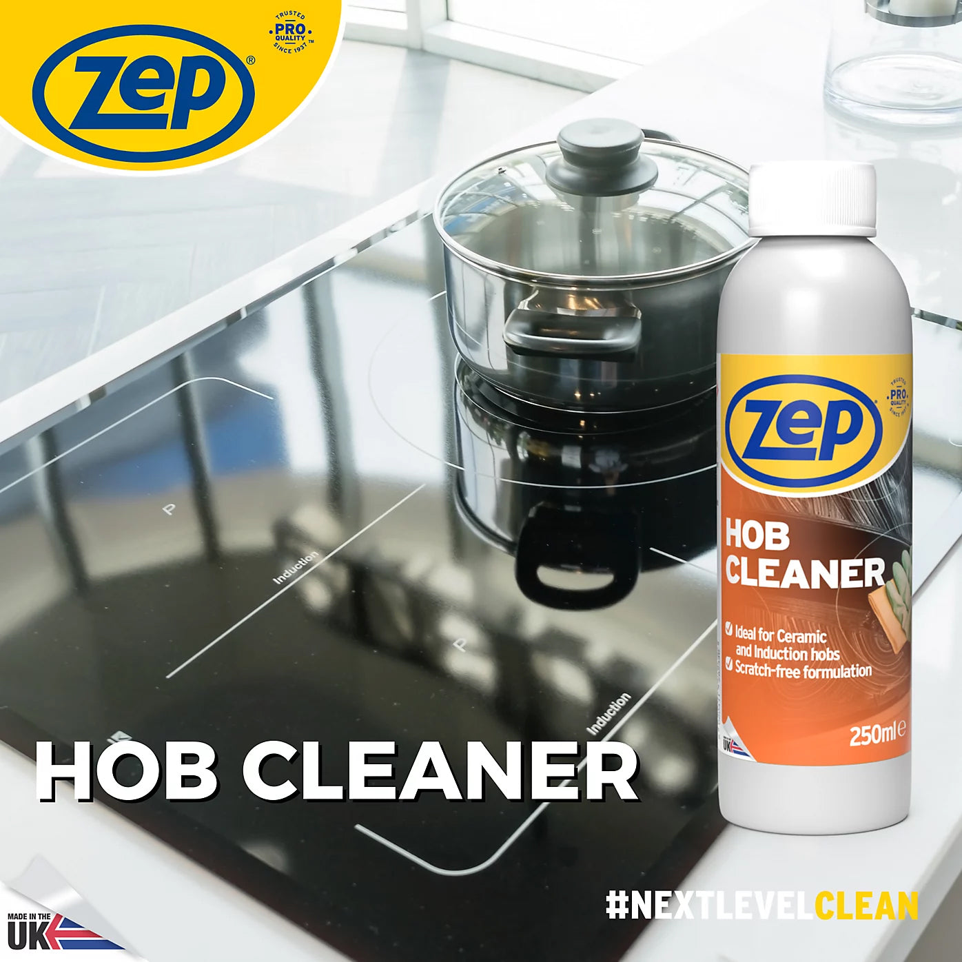 Solutie pentru curatare plite vitroceramice, fara zgarieturi, 250 ml – ZEP