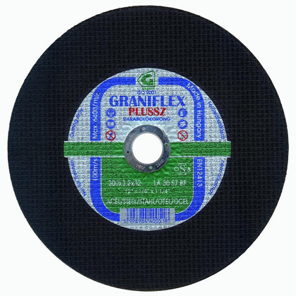 Disc de debitare pentru otel GRANITFLEX PLUS de 400X4X40 1 A24S7BF 100 M/S, Granit