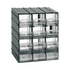 Cutie depozitare cu 12 sertare transparente 192x148x230mm - sculeshop