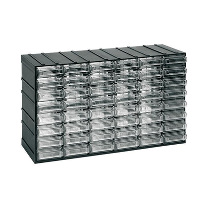 Cutie depozitare cu 48 sertare transparente 382x148x230mm - sculeshop
