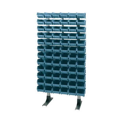 Raft din metal cu 72 cutii depozitare din polipropilena antisoc ECO ART.102 600x300x1250mm - sculeshop